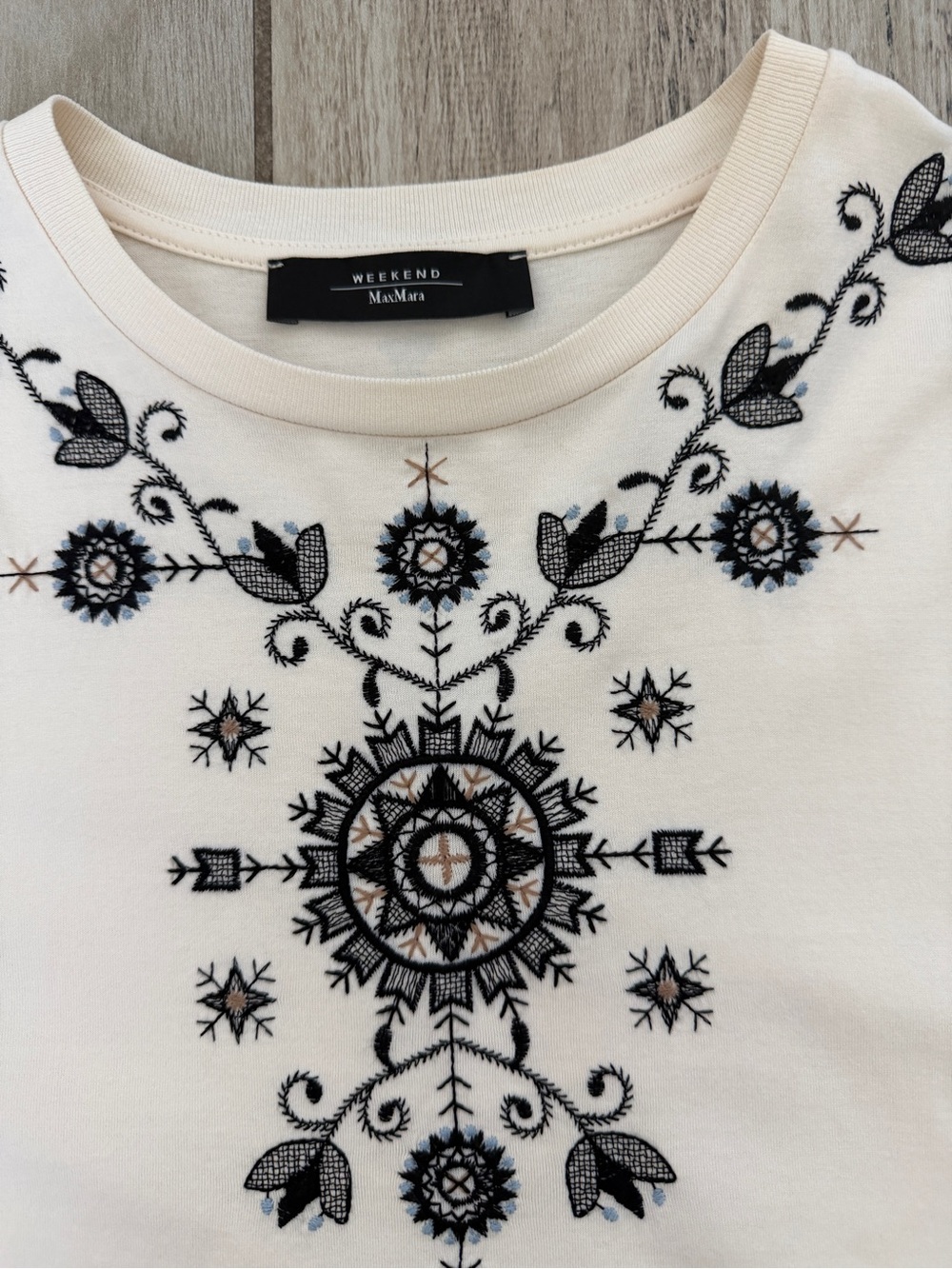 Weekend Max Mara Embroidered Cotton T-shirt